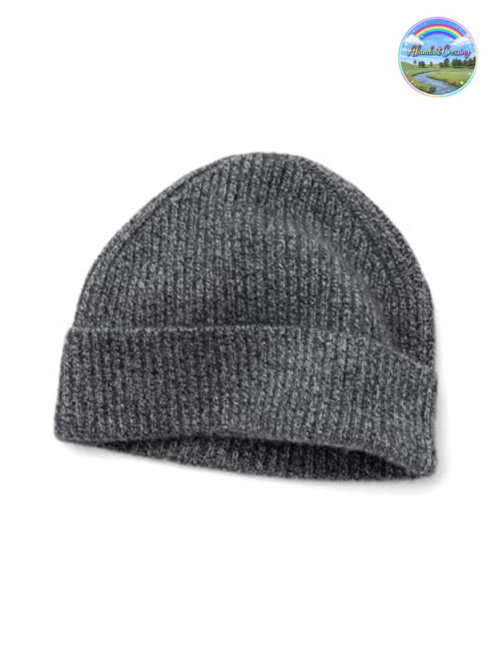 100% Pure Cashmere Ribbed Cuffed Winter Beanie for Men, Ultra Plush